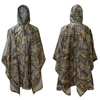 Poncho de pluie imperméable camouflage pour adultes avec sac de transport