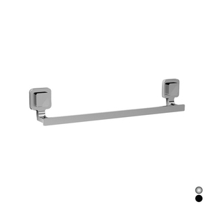Porte-serviettes carré KARA 45 cm, finition chrome noir, accessoire de salle de bain - Product Image 1