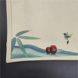 Tas Tote kanvas warna-warni yang ramah lingkungan dengan saku Logo kustom untuk belanja wanita