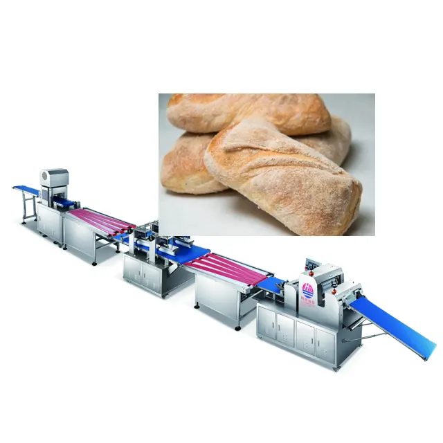Автоматическая машина для приготовления хлеба, коммерческая линия по производству круглых булочек для выпечки, бургеров, французского хлеба