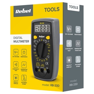 Multimètre numérique Rebel RB-33D 10A Max, mesure automatique de la tension, du courant et de la résistance, outil de réparation électronique - Product Image 5