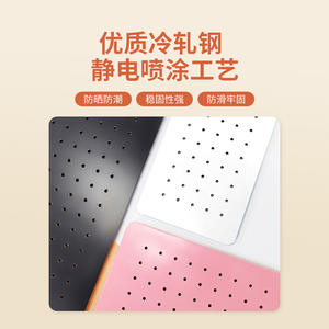 Estante de pared de aluminio DDB con panel perforado, de una sola capa, con tornillos integrados, para almacenamiento en la entrada, dormitorio, estudio o sala de juegos. - Product Image 3