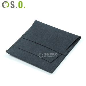 Bolso de terciopelo gris nuevo con logotipo personalizado de Shero, bolso para joyería con logotipo - Product Image 4