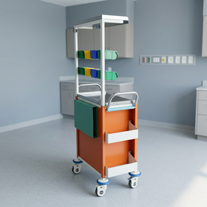 Carro de Emergencia Modular de Doble Fila con Cinco Cajones para Medicamentos, Soporte Trasero para Tabla Espinal, Soluciones CATTER PILLAR, Capacidad de Carga de 200 LB - Product Image 3