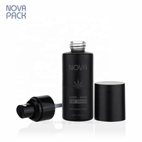 Flacon pulvérisateur en verre noir mat 50ml 60ml 80ml 100ml, flacon de toner à brume fine, flacons vides de 2oz pour spray d'ambiance avec bouchon noir