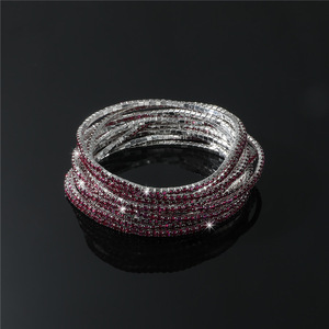 2.0mm Superfine Style Coréen Simple Rangée Flash Diamant Stretch Cristal Bracelet De Mariée Strass Charme pour Cadeaux - Product Image 2