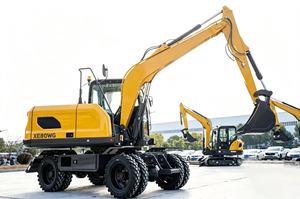Excavatrice hydraulique sur roues XE80WG à grande vitesse, 8 tonnes, godet de 0,33 m³, 48 kW, pour travaux municipaux - Product Image 6