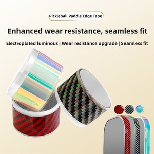 Bande de protection pour raquette de pickleball, protection de la bordure de la tête de la raquette, bande de protection de la bordure de la raquette, s'adapte parfaitement aux bords incurvés, sans plis - Product Image 2