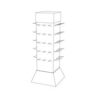 Support de Table rotatif Fsdu, support de crochet en papier ondulé suspendu, présentoir de chaussettes en carton