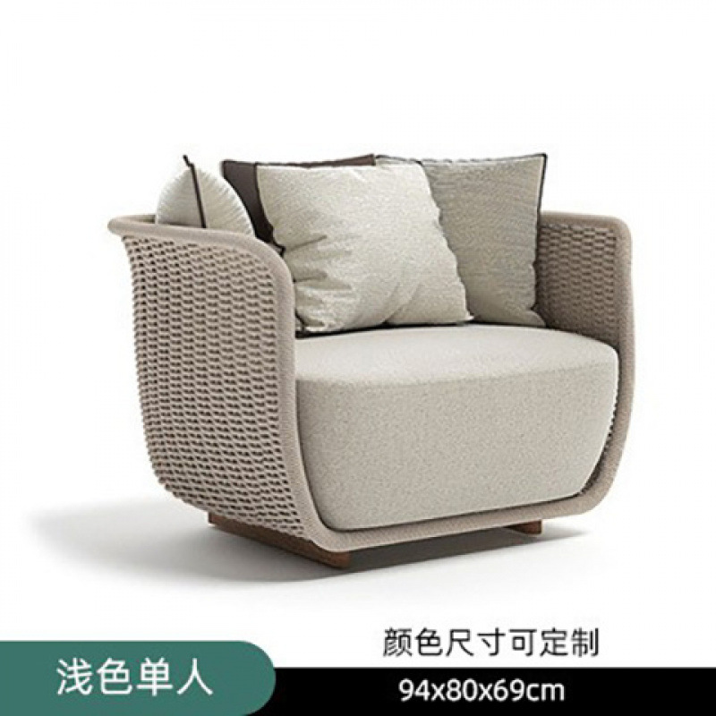 Personne seule (tressage de corde)