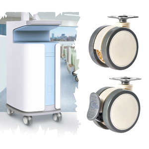 Geräuschlose Medical <span class=keywords><strong>Caster</strong></span> 3 4 5 Zoll Krankenhaus Rollen rad Lenkrad mit Schraube und Schloss - Product Image 4