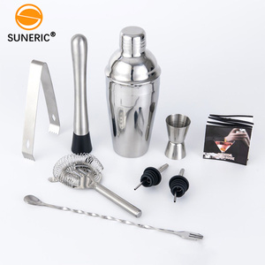 Wholesale 9 Pieces <strong>Cocktail</strong> Making <strong>Maker</strong> <strong>Set</strong> Stainless Steel 350ml 550ml 750ml Bartender Kit <strong>Cocktail</strong> Shaker <strong>Set</strong> - Product Image 1
