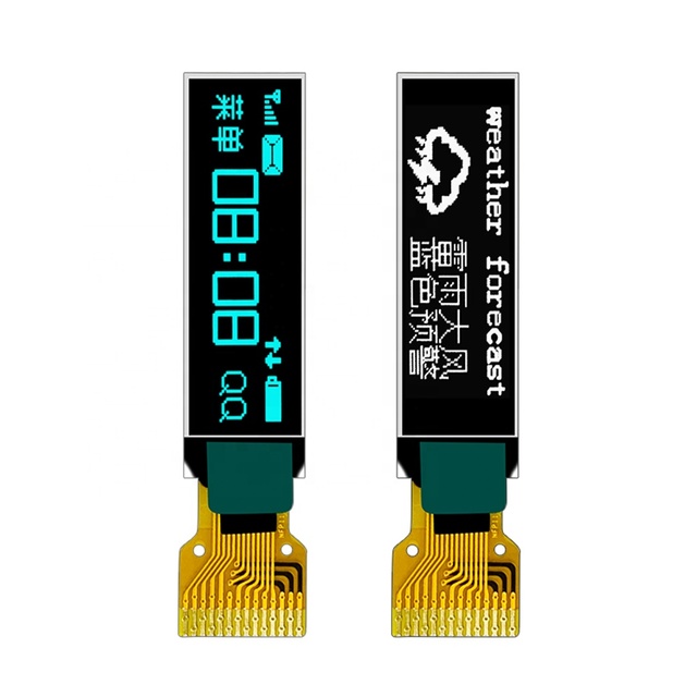 QTSS 0.91 Inch Mini OLED Display Screen 14 Pin Full Color 128*32 Resolution SSD1306 Micro OLED Display Panel PMOLED Type E-Paper