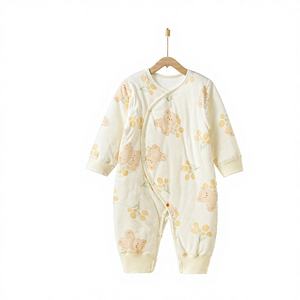 Mameluco Unisex para Bebé, Otoño Invierno, 40g, Acolchado de Doble Capa, Protección para <span class=keywords><strong>el</strong></span> Vientre, Algodón, Body para Recién Nacido - Product Image 1