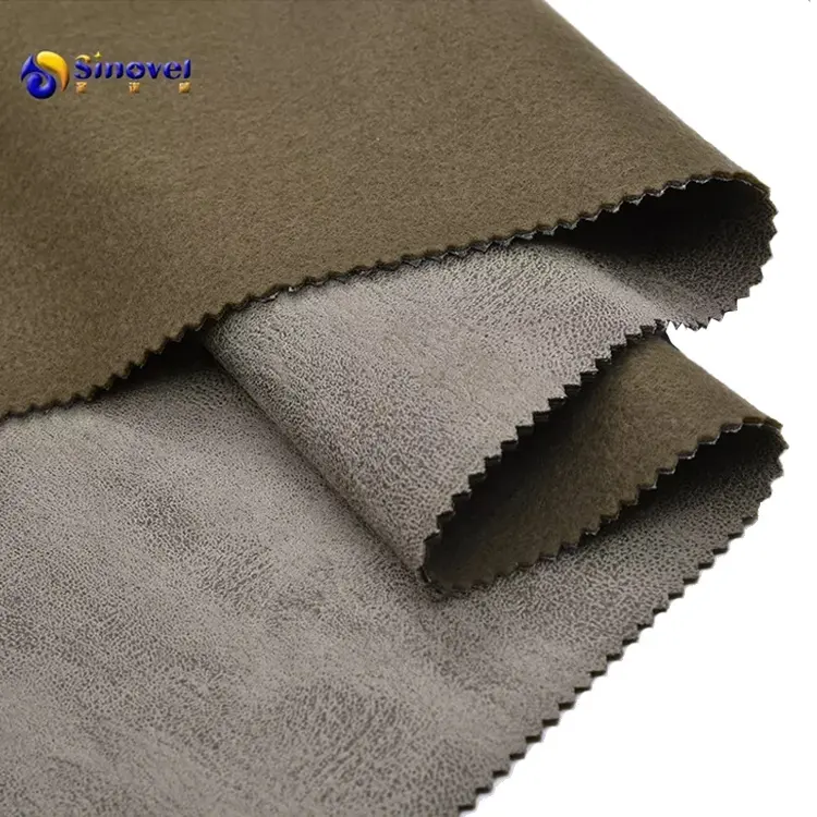 Custom 100% Polyester microfiber waterproof suede sofa fabric material for sofa set bronzed suede fabric with backing fleece