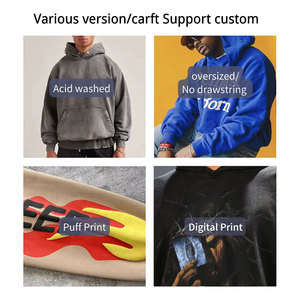 Các Nhà Sản Xuất 500gsm Cotton Cộng Với Kích Thước Thêu Người Đàn Ông Quá Khổ Crewneck Áo Thun Trống Biểu Tượng Tùy Chỉnh Men's Hoodies & Áo Nỉ - Product Image 5