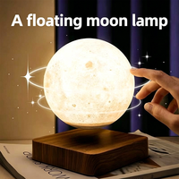 Lampe de lecture de bureau unique et lumineuse, décorative, à lévitation magnétique, avec LED flottantes Jupiter, Mars, Saturne, Lune