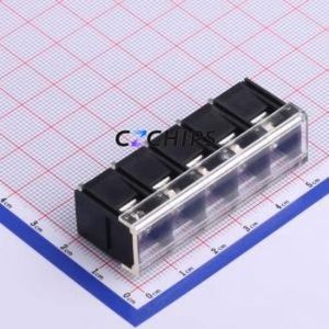 KF58C-10.0-5P Barrier Terminal Block Through hole Component (THT),P=10mm Connector With Cover Plate 10mm 1x5P Straight Pin - Product Image 1