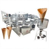 Nouvelle machine commerciale haute productivité pour la fabrication de gaufres et de cornets en sucre pour poudre de crème glacée et farine