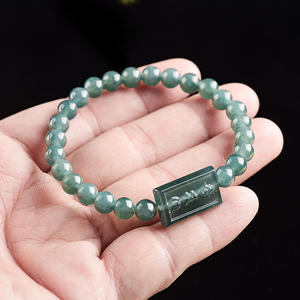 หยกธรรมชาติหยกน้ำสีฟ้าสร้อยข้อมือสไตล์จีนการออกแบบดั้งเดิม UNISEX เครื่องประดับของขวัญของใบรับรองการประเมินราคา SL137 - Product Image 3