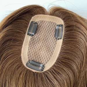 Women Human Hair Topper 3x5 Silk Base Straight Center Design <b>Toupee</b> - Product Image 1
