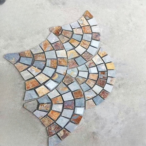 Interior Decorative <strong>Slate</strong> Background Wall <strong>Mosaic</strong> Natural Rust <strong>Mosaic</strong> <strong>Pattern</strong> Patterned Cultural Stone - Product Image 2