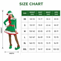 Ensemble de costumes d'elfe de Noël pour adultes, tenue d'elfe en velours avec chapeau, ceinture et couvre-chaussures pour fête de Noël et scène