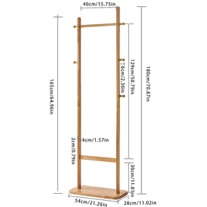 Appendiabiti in <span class=keywords><strong>legno</strong></span> Freestanding cappotto albero con Base in <span class=keywords><strong>legno</strong></span> appendiabiti vestiti vestiti asciugamano per camera da letto bagno - Product Image 2