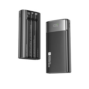 22.5W PD Fast Charging 20000mAh Slim Li-Polymer Power Bank Built-in Type-C Cable <b>LED</b> <b>Flashlight</b> Customized Logo Portable Travel - Product Image 3