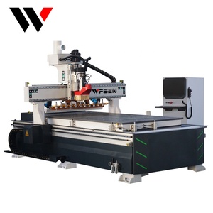 Wfsen טעינה אוטומטית נתב cnc מכונת נתב עם שינוי כלי אוטומטי לייצור רהיטים לוח רציף - Product Image 1