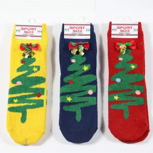 2024 Schlussverkauf Winter verdickte warme niedliche Weihnachtssocken Baumwolle Unisex Mittelländersocken