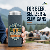 Manchon isotherme pliable en néoprène de 12 oz pour canette, avec logo personnalisé et impression de badge vintage Oktoberfest Beer Festival