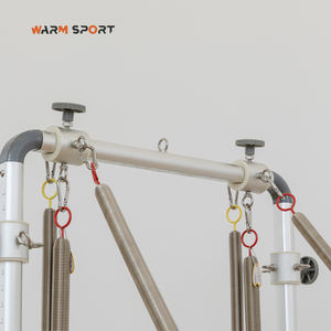 Reformer de Pilates de Madera de Arce con Forma de Medio Trapecio, con Torre Adaptable, Anillo de Pilates y <span class=keywords><strong>Bandas</strong></span> de Yoga, Jumpboard y Resortes de Doble Resistencia - Product Image 3