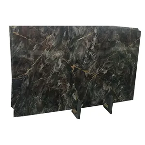 Newstar đá tự nhiên slab Venice đá cẩm thạch đen trong nhà ngoài trời cầu thang tầng nền tường Countertop phiến đá cẩm thạch