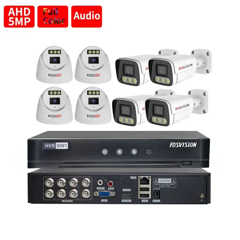 Hot 5MP Full HD AHD Camera KIT 8CH DVR Security Home System Video Surveillance HD Night Vision CCTV Camera Kit