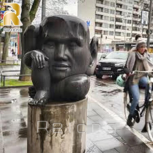 <span class=keywords><strong>Estatua</strong></span> de escultura de bronce de <span class=keywords><strong>cabeza</strong></span> <span class=keywords><strong>grande</strong></span> para decoración de jardín al aire libre, <span class=keywords><strong>estatua</strong></span> abstracta moderna de thomas lerooy - Product Image 6
