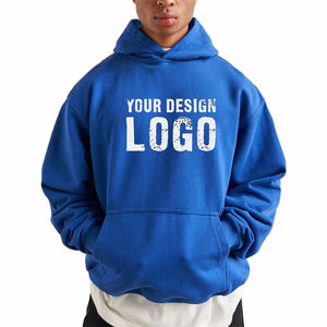 Ventes en gros OEM, sweats à capuche pour hommes en tissu lourd vintage, couleur unie, décontractés, épaules tombantes, sport, gym, sweats à capuche amples pour hommes - Product Image 4