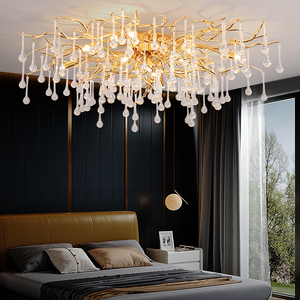 Đèn Chùm Vàng Nhôm Sang Trọng Hiện Đại Cho Thiết Bị Chiếu Sáng Trần Phòng Ngủ Phòng Khách Trong Nhà - Product Image 1