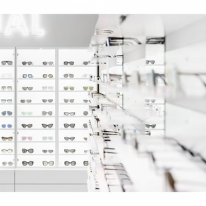 Exhibidor Óptico LED de MDF Personalizado de Lujo con Diseño Ecológico para Decoración Interior de Tiendas de Gafas - Product Image 1