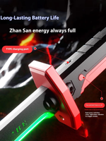 Espada Láser de Juguete para Niños, Accesorio de Arma para Juego de Rol, Estilo Cyberpunk, con Luz y Efecto de Humo