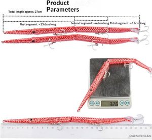 Esca Artificiale Luminosa a 3 Sezioni da 270mm 32.6g, Affondante, per Pesca al Branzino e Spigola Blu - Product Image 3