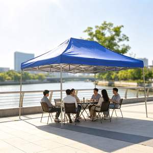 Carpa de Mercado Resistente para Exteriores de 3x4.5m, con Estructura de Acero Hexagonal Ultra Resistente en Verde Polvoriento y Logotipo Personalizado - Product Image 1