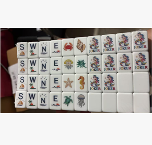 Set di Mahjong Americano Multistrato Personalizzato di Lusso Moderno, Tema Sirena Oceanica, Tessere Pieghevoli Ecologiche, Opera d'Arte in Acrilico Portatile - Product Image 1