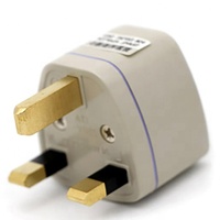Latón 2 pines PCB montaje macho enchufe entrada Ac toma de corriente 2.5A 250V conector adaptador de viaje universal