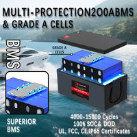 Paket Baterai Lifepo4 12v 100AH 200AH 24v 100ah 200ah 300ah 460ah 48V Lithium Ion Deep Cycle