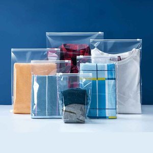 Bas quantité minimale de commande 1 pièces personnalisé mat Eva <span class=keywords><strong>curseur</strong></span> givré en <span class=keywords><strong>plastique</strong></span> emballage enfants vêtements auto-scellant sac à <span class=keywords><strong>fermeture</strong></span> <span class=keywords><strong>éclair</strong></span> avec Logo de marque - Product Image 1