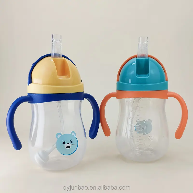 2023 New baby transition straw cup Bpa free baby training cup beccuccio in silicone PP sipper bottle toddler water drinking bottle