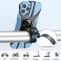 Support universel de téléphone portable de vélo, support de guidon de moto réglable 360 support de téléphone de vélo rotatif en Silicone