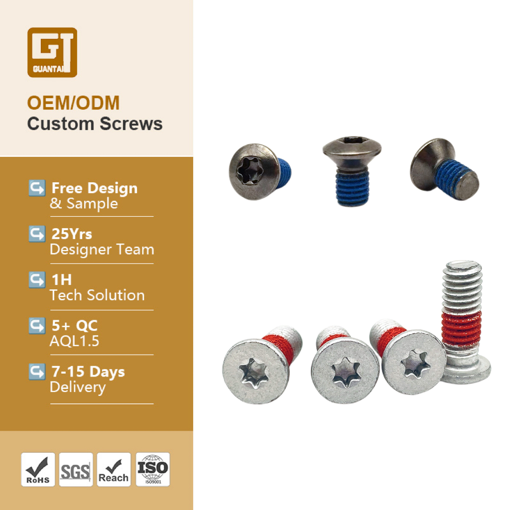 Nylok Low Profile Head Machine Screw Customized M8 Oval Head Nickel-plated Steel Six Lobe Stainless Steel Screws And Fasteners