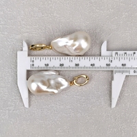 Trendy High Luster Natural Baroque Pearl 925 Silver Universal Clasp 20-25mm Nature Freshwater Pearl Wholesale Factory Price